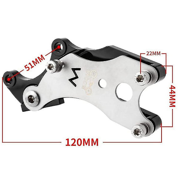 Skivebremseadapter, cykel V-bremse til skivebremse konverteringsadapter Heavy Duty 160/180/203mm Bag D