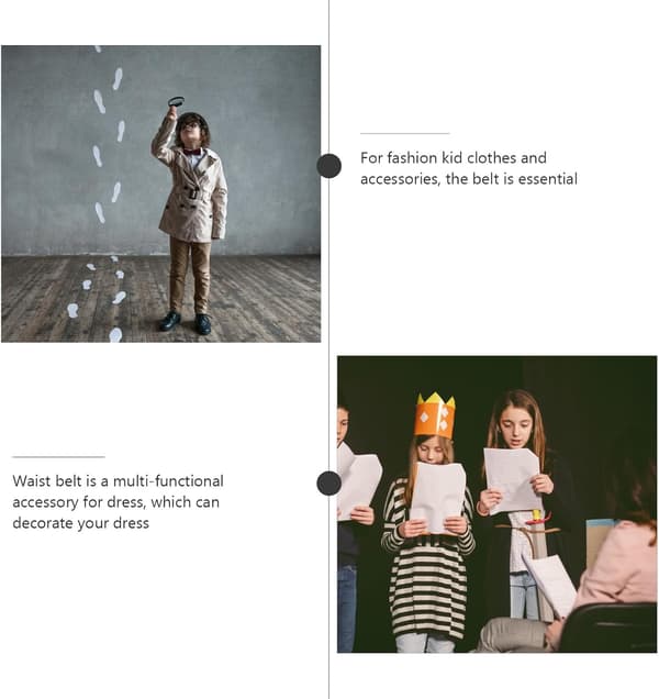 Elastiska midjebälten för barn 3-delat set justerbara stretchiga barnbälten med spänne