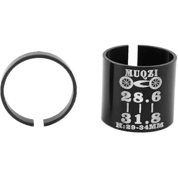 Cykel Styrstamme Gaffel Skive Adapter 28,6 mm Til 31,8 mm Styr Skive Forlænger Adapter - Sort