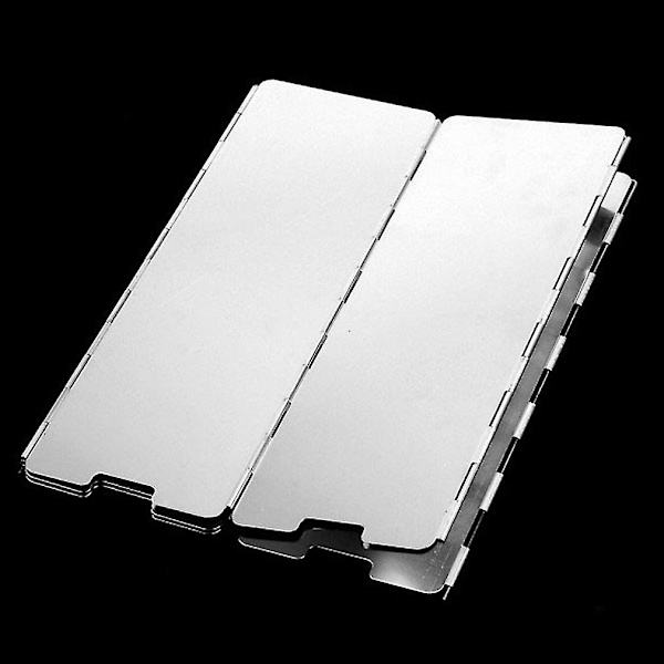 Vikbar Vindskydd för Campingkök i Aluminiumlegering, 8 Paneler