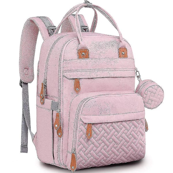 Babyblöjväskor Multifunktionell Vattentät Reseväska för Blöjor Pink