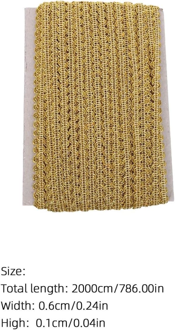 Vävd polyester Gimp Braid Trim Yards Glänsande spetsband för bröllopsdockklänning Hantverkssömnadstillbehör