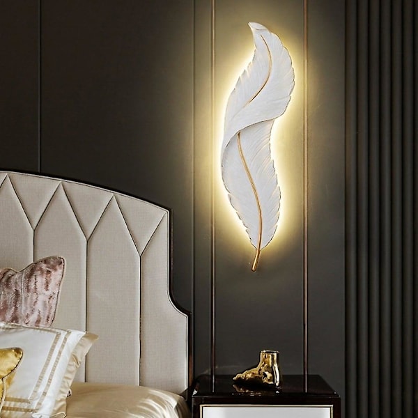 1-ljus 65cm LED Vägglampa Fjäderformad Design Modern
