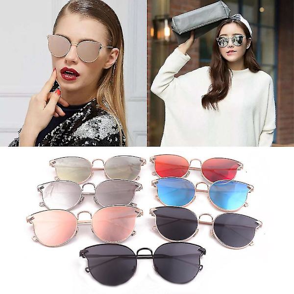 Dame Cat-Eye Pilformede Spejl Cateye Solbriller