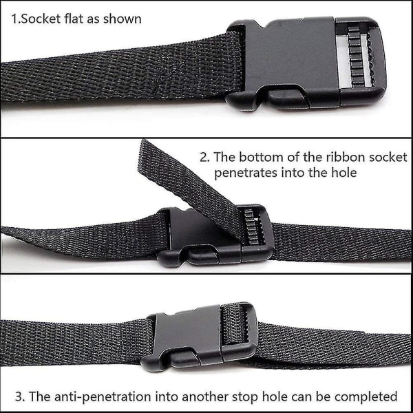 Webbing Bånd 25mm Nylon Robust Stropper Webbing Stropper Med Spænder Bagage Stropper Utility Strap