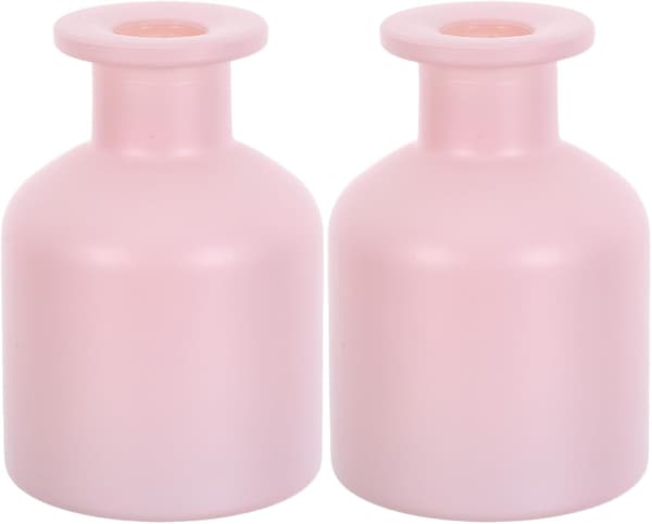 2 st tomma aromdiffuserflaskor i glas med pinnar för heminredning, spa-användning, eteriska oljor