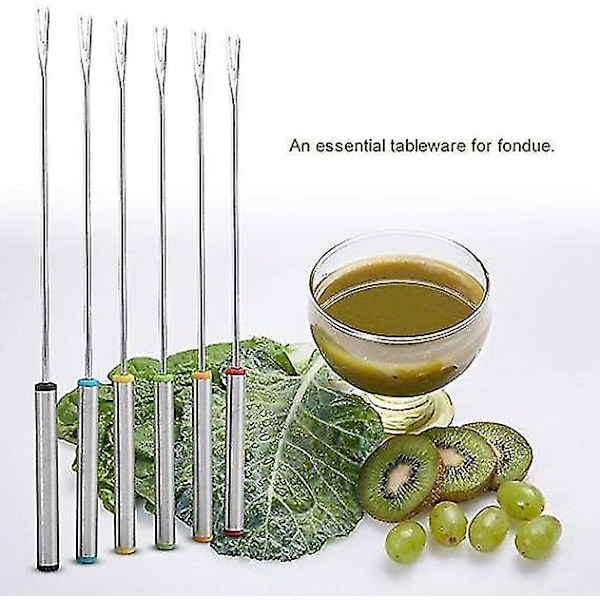 Fondue-haarukat 6 kpl Ruostumaton Teräs Suklaa Juusto Jälkiruoka