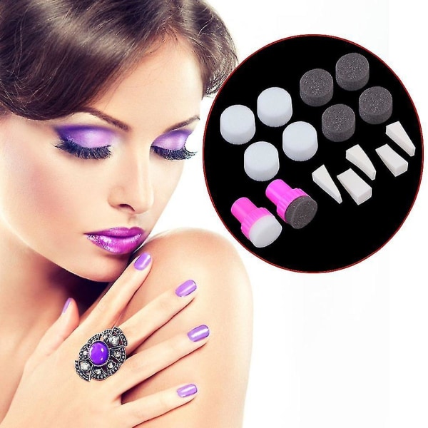 Nail Art Sponge Stamper Shade Transfer Polish manikyyrityökalu