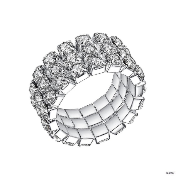 3 række elastisk krystal ring stretch rhinestone fælles ring kvinde pige smykker