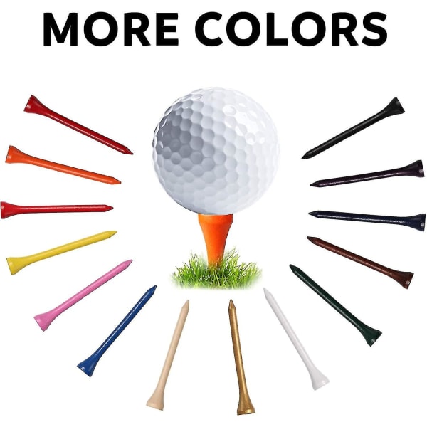 Golf T-paidat, 2 3/4 tuumaa, 70 Count, ammattimainen Deluxe Puinen Golf T-paita
