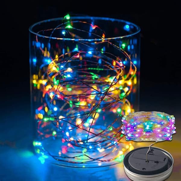 Ulkovalaistus Solar String Light Led Solar Mason Can Garden Flower 2m