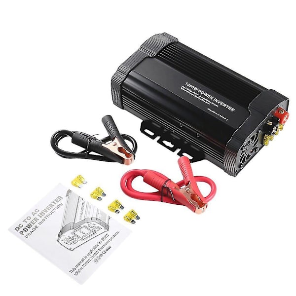 P1000c 1000W Bilstrømsomformer DC12V AC110V Solcelleomformer