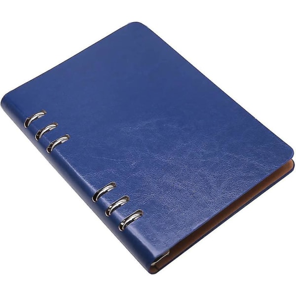 A5 Notebook 6 Huller Pu Læder Cover Notesbog, Healwe Loose Pocket Læder