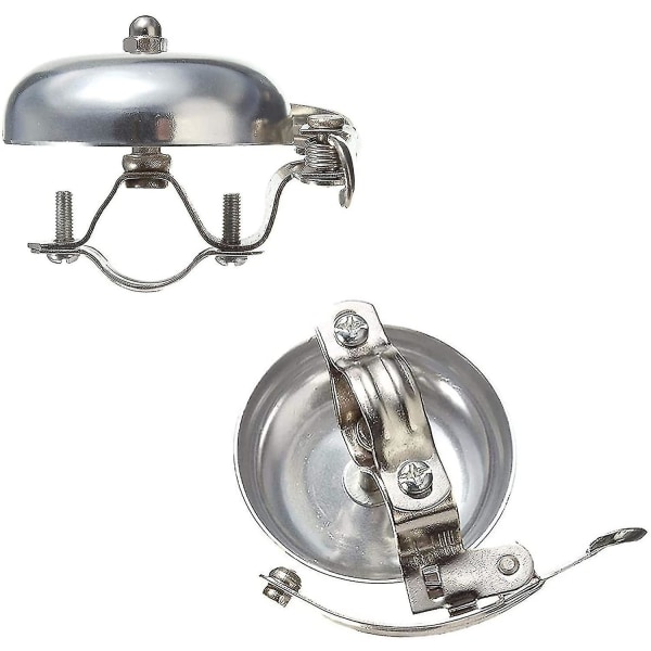 Metalli Retro Pyöränkello, Vintage Pyöränkello, Alumiininen Pyöränkello, Klassinen Hopea Pyöränkello (2 kpl, Hopea)