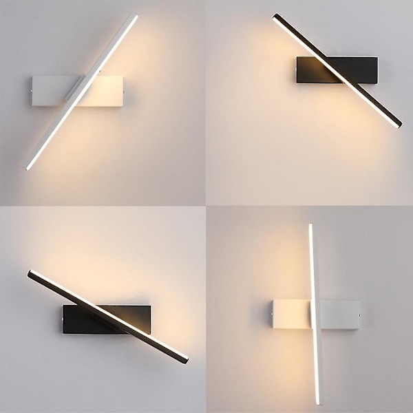 1-lys 330 Graders Vægmounted LED Justerbar Rotationslampe