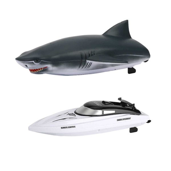 Rc Ship Shark High Speed Fjärrkontroll Båt Pool Toy
