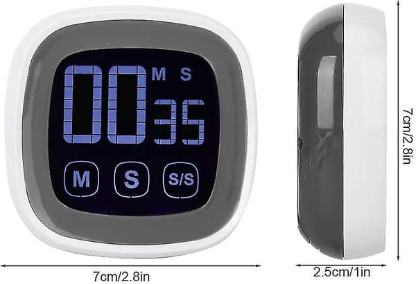 Digital Köktimer Magnetisk Nedräkningstimer Med Hög Larm Stor Siffervisning
