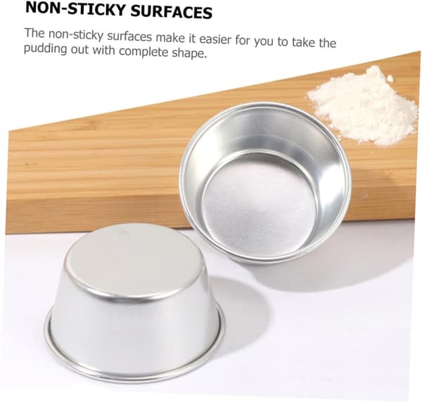 6 stk. æggetærteforme Bageforme 8,9x8,9x6,3 cm aluminiumslegering non-stick