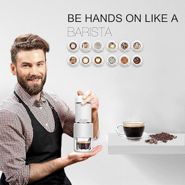 Manuel Espresso Kaffeekværn Bærbar Camping Maskine
