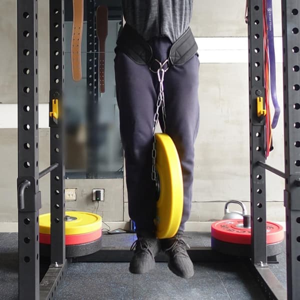 Tyngdlyftarbälte med kedjebeständighetsrem justerbart midjestöd