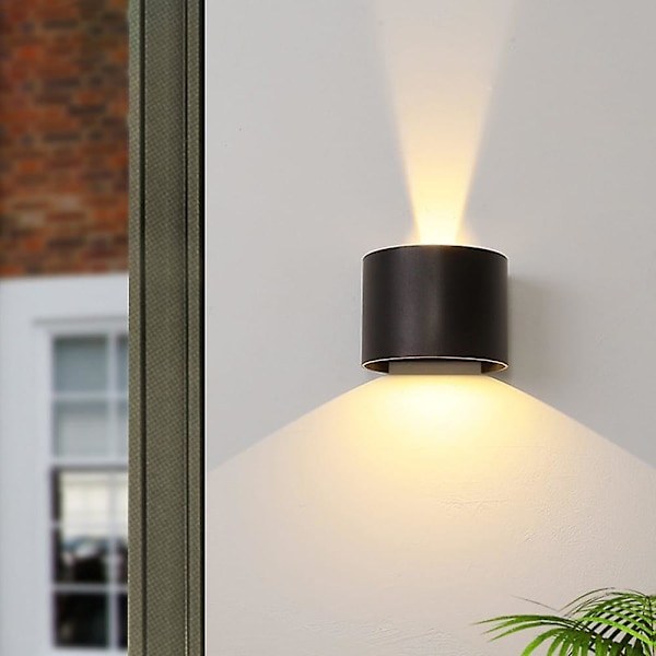 LED-vägglampa för utomhus/inomhus 12W Dubbel Vattentät Varm