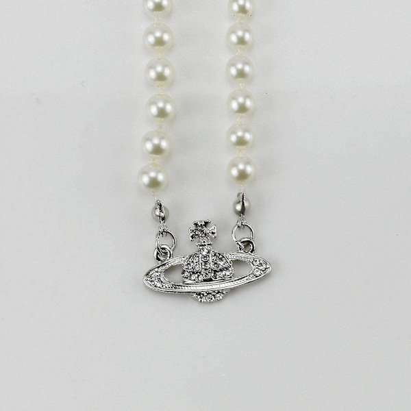Rhinestone Faux Planet Saturn Perlekæde til Kvinder Smykker