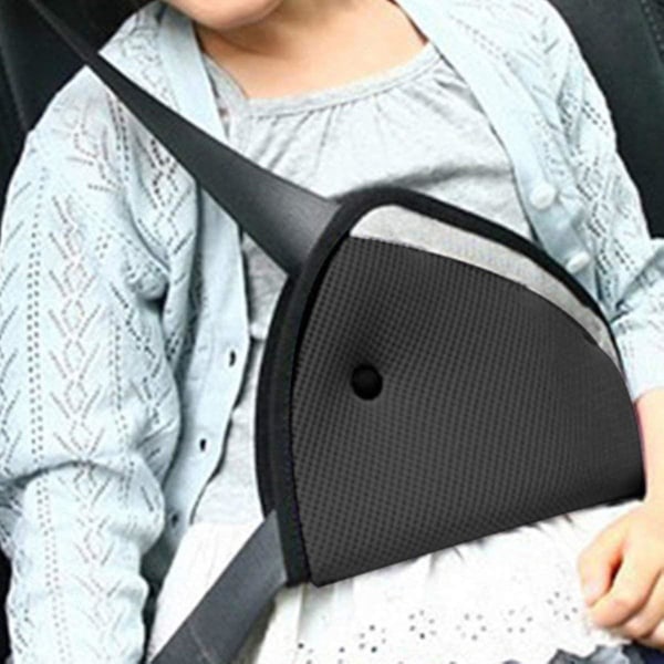 Bilbørn Sikkerhedsselejusteringsdæksel Skulderpude (2 stk, sort)