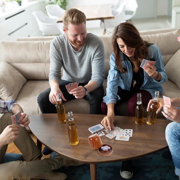 Terningkopper i heltre med lokk, terningkopper i tre for KTV og barspillrekvisitter