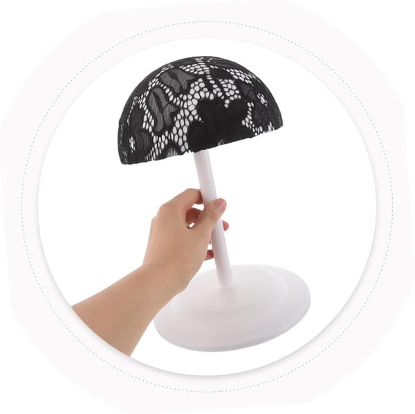 Justerbart perukstöd i plast för fedora-cowboyhattar, halkfri rund bas, hårstylingdisplay för kvinnor och män