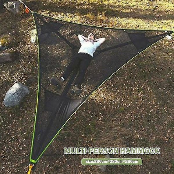 Hengekøye for flere personer, trekantformet, for camping