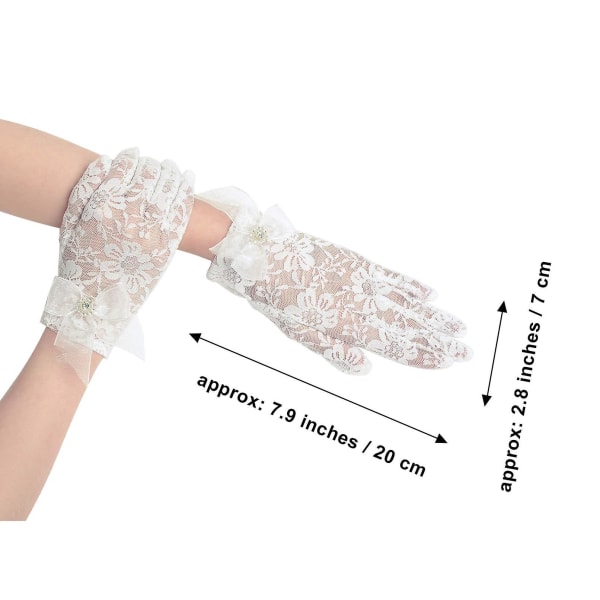 Floral Lace Gloves Vintage Opera Gloves for Women Classic Wedding Gloves Joustavat