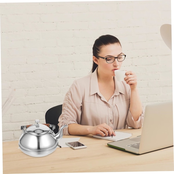 Rustfri stål tekande med fin si og infuser, tekedel med stor kapacitet til hjemmerestaurant