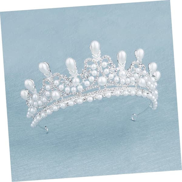 Diamant Perle Krone Brude Hodeplagg Hodeplagg Rhinestone Krone Mote Brude Hodeplagg Prinsesse Tiara