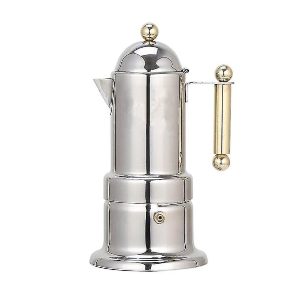 Italiensk Espresso Maker i Rustfrit Stål Moka Pot Percolator