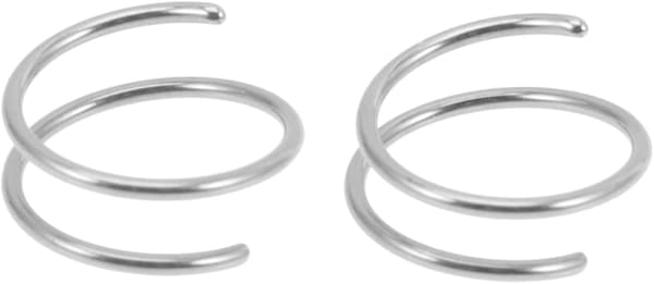 2 stk Spiral Nese Ringer for Kvinner Rustfritt Stål Neseringer Trygge og Robuste