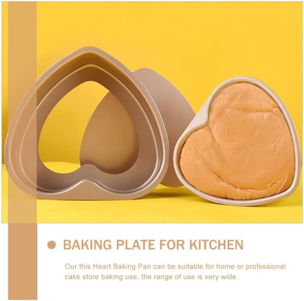Hjerteformet bakeform 6 tommer rustfritt stål avtakbar bakeplate
