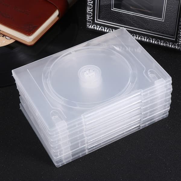 12 st DVD-box CD-förvaringsfodral Plastskydd Dammskyddsförvaring