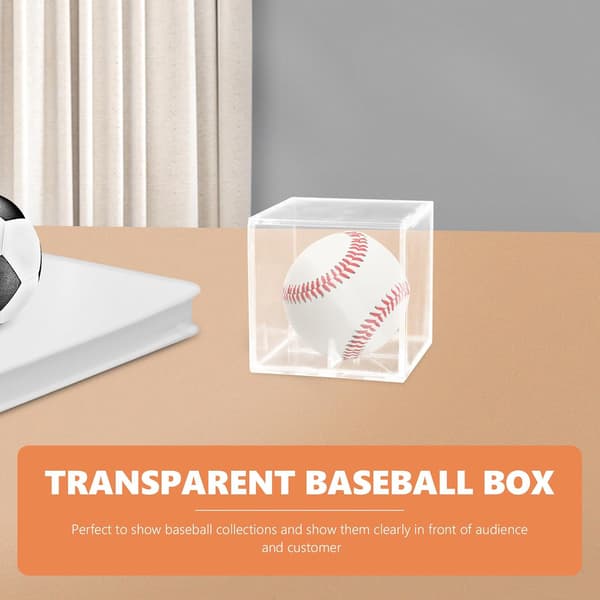 Baseball Display Box Skrivbordsbaseballfodral Förvaringskub för minnessaker Samlarobjekt Display i sportkollektioner