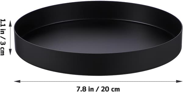 Serveringsbrett Tebrett 14,5 tommer diameter Svart rustfritt stål Multifunksjonell Stilig Enkel design