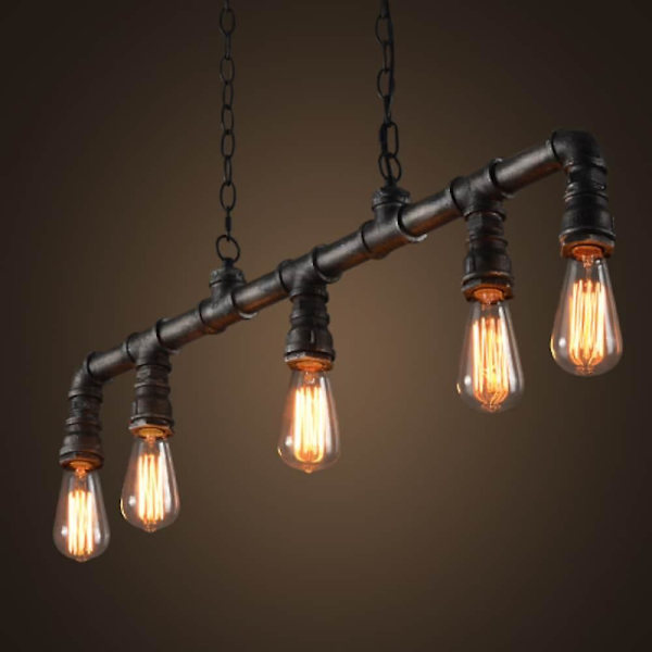 5-armet 90cm Industriel Hængende Lampe Vintage Smijern