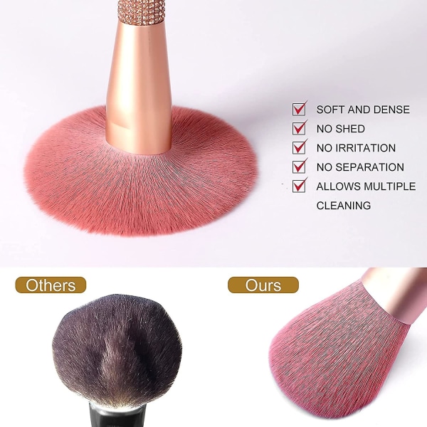 Glitter Makeup Brushes Sett -10 Stk Kosmetiske børster Sett