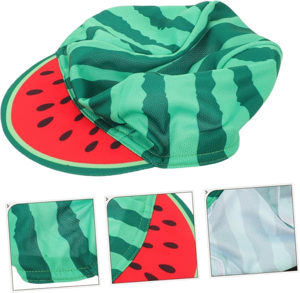 Vattenmelon Cykelkeps Under Hjälmfoder med Brätte Andningsbart Svettavvisande Kylande Hatt