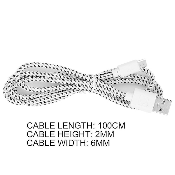 V8 Micro 2.0 USB Flat Noodle Data Laderkabel for Android-telefoner