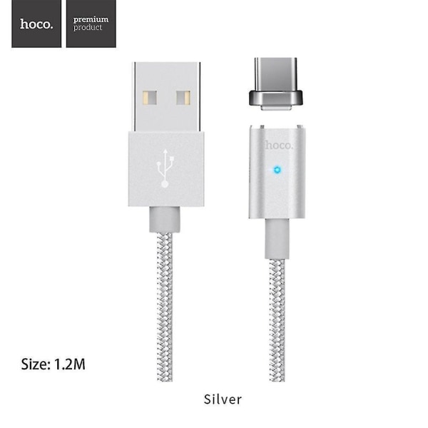 Hoco U16 1.2m USB Type-C Magnetisk Lading Nylonlader