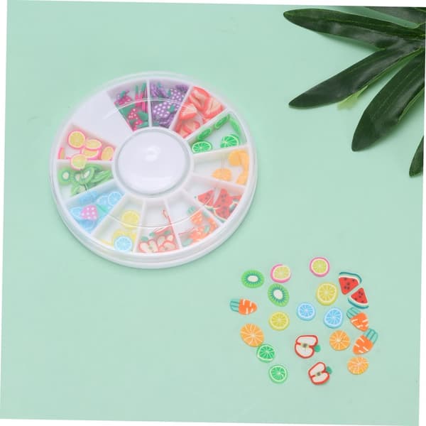 Polymer Clay Frugtskive Neglekunstpynt DIY Manicure Dekoration Tilbehør