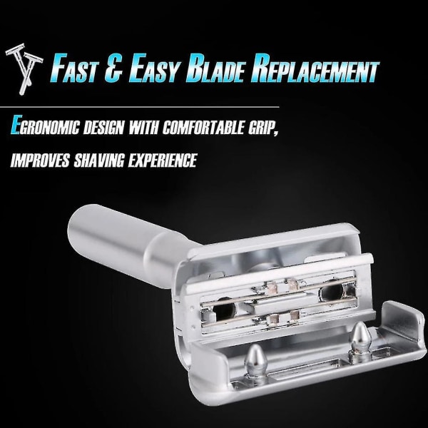Justerbar Dobbeltkant Razor (sølv) (1 stk)