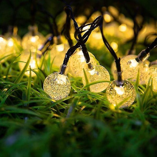 Bubbelbolllampa 50 LED Solcellsdriven Vattentät Patio