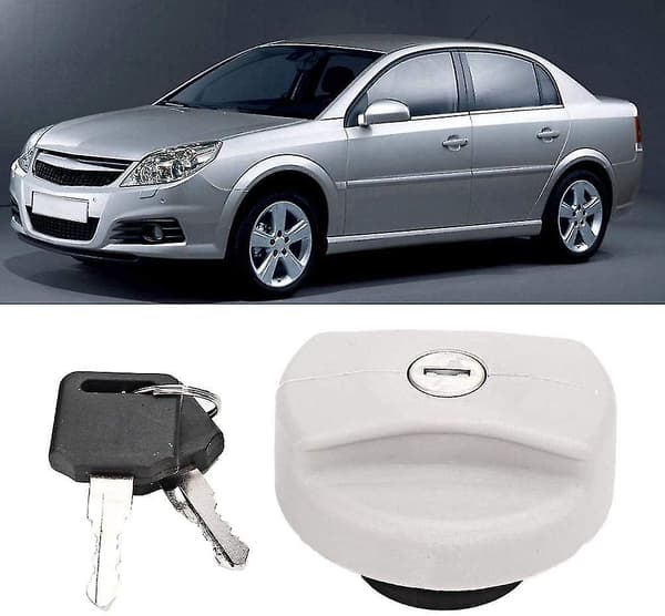 Bränsletanklock med Nyckel Lås för Vauxhall Opel Grå Bensinlock
