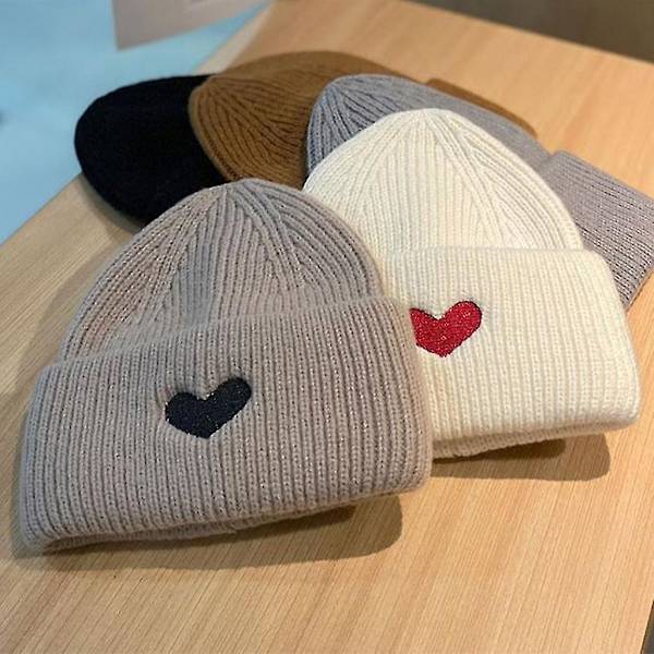 Ski Beanie Par-Hatt Beanie Hatt Skallehatt Strikket Mansjett Beanie Skullies Beanie Gray