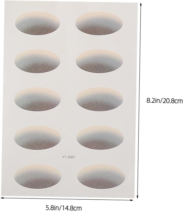6 ark øjenskyggemærkater til kvinder Gradient midlertidig øjenmakeup Letvægts åndbart design